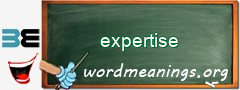 WordMeaning blackboard for expertise